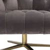 Casa Padrino Luxus Drehsessel Grau / Messingfarben 86 x 87 Produktbild-Vorschau 4