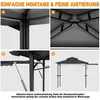 TRMLBE Pavillon de jardin pour barbecue, gris. Pavillon de Voir les images du produit 7