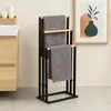 BEGRYF Handtuchständer Bambus Schwarz 3-stufig Produktbild-Vorschau 5