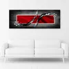Leinwandbild abstraktes rechteck 150x50 cm Feeby rot Produktbild-Vorschau 2