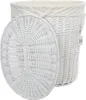 Wäschekorb Wäschetonnen Wäschetruhe Weide Weiß Oval 100L Produktbild-Vorschau 3