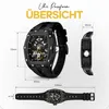 Automatikuhr Armbanduhr Herren Uhr Edelstahl Silikon Produktbild-Vorschau 7