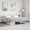 Möbel Bettgestell mit Kopf- und Fußteil Metall Weiß 180x200 Produktbild-Vorschau 1