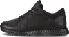 A side view of a black leather sneaker. Podgląd zdjęcia produktu