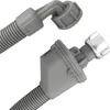 Close-up view of two grey plastic hoses with connectors, on a white background. Produktbild-Vorschau