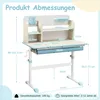 Bureau enfant réglable avec plateau inclinable, étagères et Voir les images du produit 2