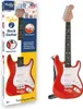 A toy rock guitar is shown on its packaging and next to it. Produktbild-Vorschau