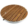 Mobile Gartendusche mit runder Holz-Plattform - Für Pool, Produktbild-Vorschau 1