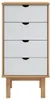 vidaXL Armario con cajones OTTA, marrón y blanco, 45x39x90 Vista previa de la imagen del producto 3