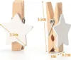 100ks dřevěných klipů White Star - White Star3.5*0.7cm Náhled obrázku produktu 4
