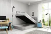 A bedroom scene with a bed, desk, and window. Produktbild-Vorschau