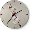 Wanduhr - Rund - Glasuhr - Baumwolle Zweig Boho - 30x30cm - Produktbild-Vorschau 1