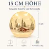 formano LED Deko-Kugel Winterhaus 15 cm Glas drehend Timer Produktbild-Vorschau 4