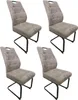 Modernes 4er Set Schwingstühle Taupe mit trendigem Produktbild-Vorschau 2