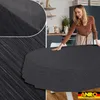 Tischdecke Wachstuch Einfarbig Anthrazit Robust Produktbild-Vorschau 5