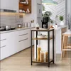 Yaheetech – stolik pomocniczy w stylu vintage z 3 półkami, Podgląd zdjęcia produktu 2