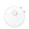 A top-down view of a white robot vacuum cleaner on a white background. Produktbild-Vorschau