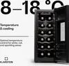 Klarstein volně stojící 1zónová vinotéka, malá vinotéka, Náhled obrázku produktu 4