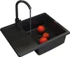 Granitan | Granitový dřez PAROS - 580x440 mm - černý - Náhled obrázku produktu 2