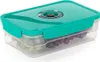 A clear, professional studio shot of a vacuum-sealed food container filled with grapes. Produktbild-Vorschau