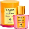 A bottle of Acqua di Parma Peonia Nobile Eau de Parfum and its cylindrical packaging are shown against a white background. Podgląd zdjęcia produktu