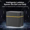 A dark, futuristic background with glowing lines and a central product display. Produktbild-Vorschau