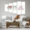Bild auf Leinwand - Leinwandbild - Bunnys Hüte Illustration Produktbild-Vorschau 6