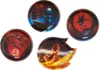 Four round and shaped plates with fantasy-themed designs. Produktbild-Vorschau