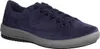 A single navy blue suede shoe with a gray sole is shown against a white background. Produktbild-Vorschau