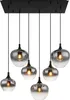 Globo Lighting Hängeleuchte Metall schwarz matt, Glas Produktbild-Vorschau 2