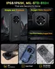 Collage of images showcasing a rugged smartphone's features and durability. Produktbild-Vorschau
