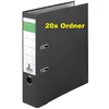 Ordner A4 Wolkenmarmor grüner Balken 80mm schwarz Packung Produktbild-Vorschau 1