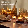 Praknu Teelichthalter Glas Klein für Tischdeko - 12er Set Produktbild-Vorschau 5