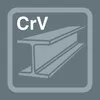A graphic representation of a steel beam with the text 'CrV' above it. Produktbild-Vorschau