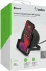 The image shows the retail packaging for a Belkin wireless charging stand and speaker. Produktbild-Vorschau