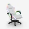 A white gaming chair with RGB lighting. Produktbild-Vorschau