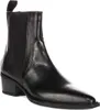 A black leather chelsea boot with a block heel. Anteprima dell’immagine prodotto