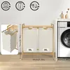 LARS360 Bac à linge en bambou avec étagère - Bac à linge Voir les images du produit 2