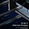 3in1 100W-intelligentes USB Schnellladekabel Lade-& Produktbild-Vorschau 9