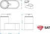 Technical drawings and a logo for a kitchen sink organizer. Produktbild-Vorschau