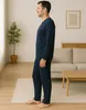 KB Schlafanzug Herren langarm lange Hose Männer Pyjama Set Produktbild-Vorschau 3