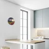Glasuhr Wanduhr Küchenuhr Echt-Glas 30fi cm Landschaft Produktbild-Vorschau 5