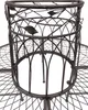 A close-up view of a metal garden bench. Náhled obrázku produktu