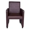 Esszimmer Stühle (2er Set) auf Rädern braun Produktbild-Vorschau 4