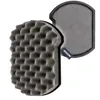 A product photo of two microphone pop filters. One is a black mesh filter, and the other is a textured grey foam filter. They are shown from a slightly elevated, diagonal angle against a white background. Produktbild-Vorschau