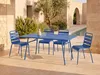Gartentisch - D. 160 cm - Metall - Dunkelblau - MIRMANDE Produktbild-Vorschau 2