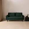 3-Sitzer Sofa Grün Samt Skandinavisch inkl. 2 Kissen, frei Produktbild-Vorschau 3
