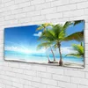 Glasbilder 125x50 Wandbild Druck auf Glas Palmen Meer Produktbild-Vorschau 2