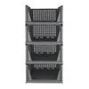 4 Stück Faltbarer Kleiderschrank Organizer,Grau Stapelbare Produktbild-Vorschau 5
