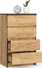 A chest of drawers with a clock and a plant on top. Produktbild-Vorschau
